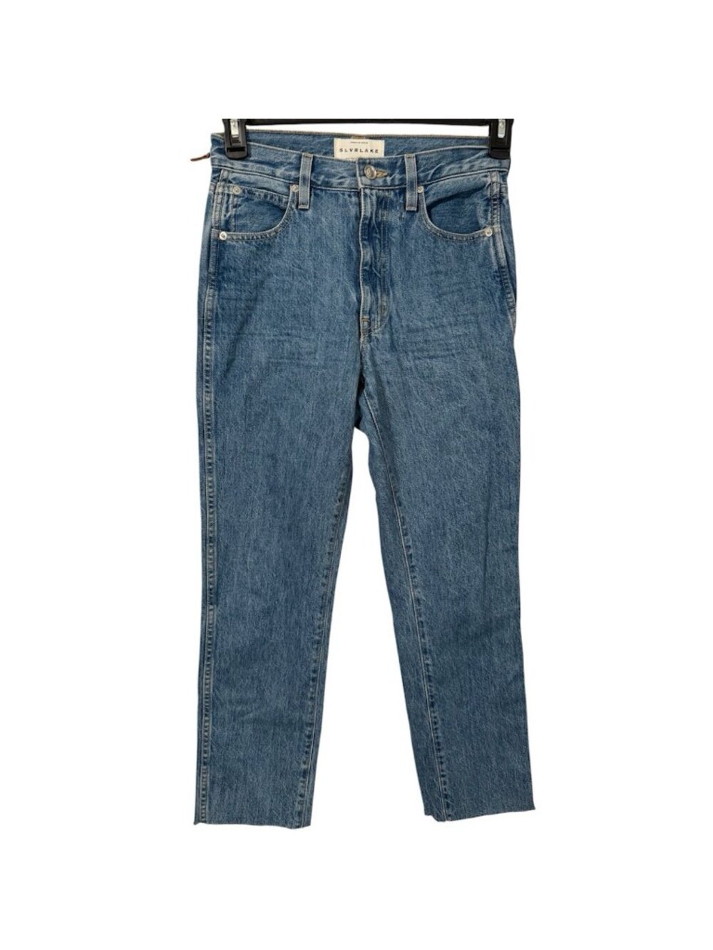 Slvrlake Womens High-Rise Straight-Leg Jeans Hero Size 26 Blue NWT